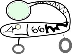 drawn cartoon spaceship