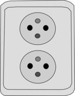 Grey electric socket