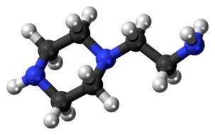 aminoethylpiperazine ball stick drawing