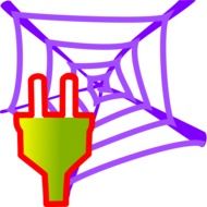 Clipart of plug and web