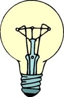 drawing incandescent lamp on a white background