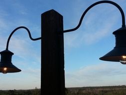 curly street lighting lamps