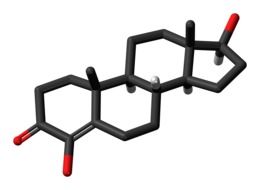 hydroxytestosterone steroid molecule drawing