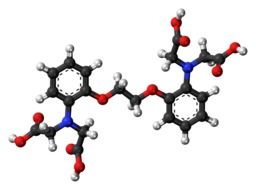 bapta molecule ball stick model drawing