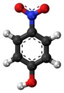 atom model nitrophenol