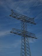 power lines against the sky