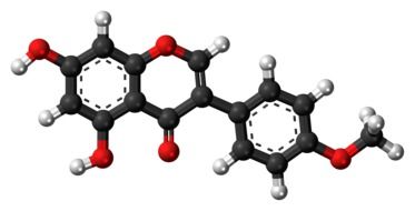 biochanin a isoflavones molecule drawing