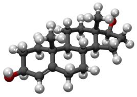 androstenediol molecule chemistry drawing