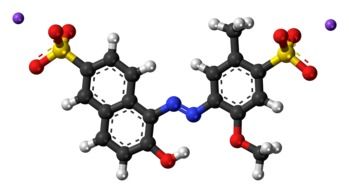 Structure with the molecules of Allura Red clipart
