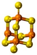 yellow phosphorus sulfide molecule in chemistry on white background