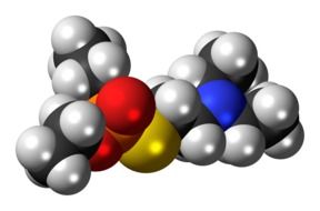 amiton spacefill molecule chemical drawing