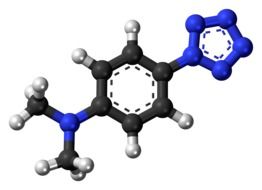 dimethylaminophenylpentazole molecule drawing
