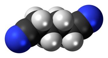 adiponitrile molecule model in chemistry