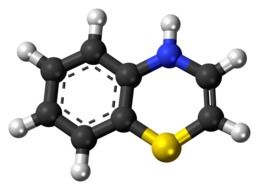 benzothiazine molecule model in chemistry