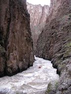 river for rafting between the rocks