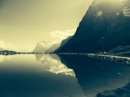 landscape of earth reflecting in water