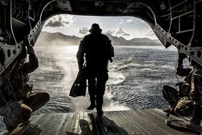 Jump from the helicopter