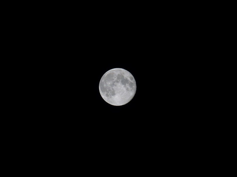 full moon on the night