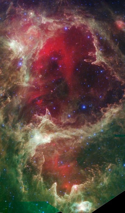 multicolored star forming region of space