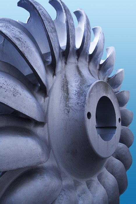 Pelton turbine close