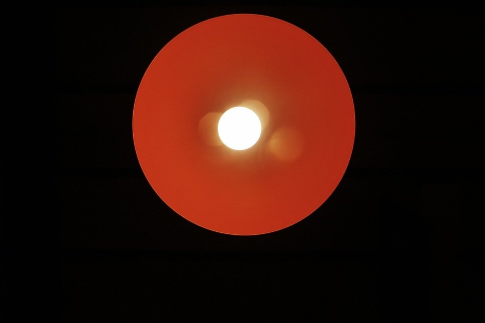 bulb on a red background