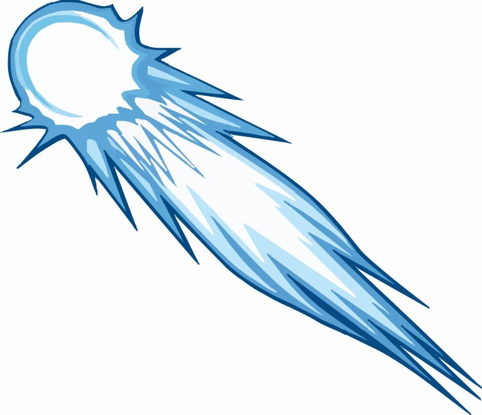blue comet as a graphic image