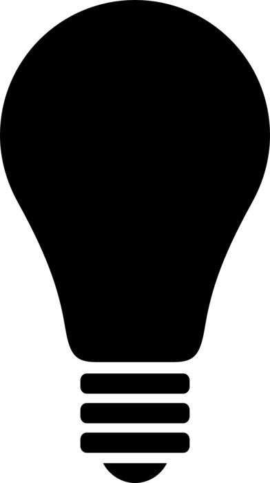 black bulb in the form of a pear