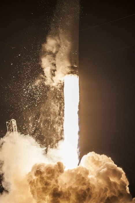 rocket launch in the dark