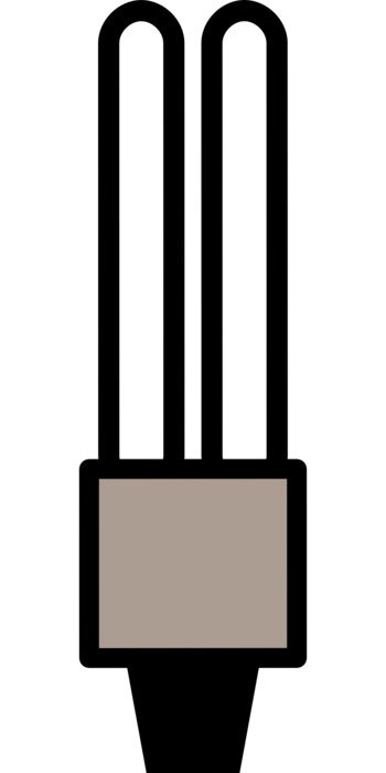 electric bulb with two tubes