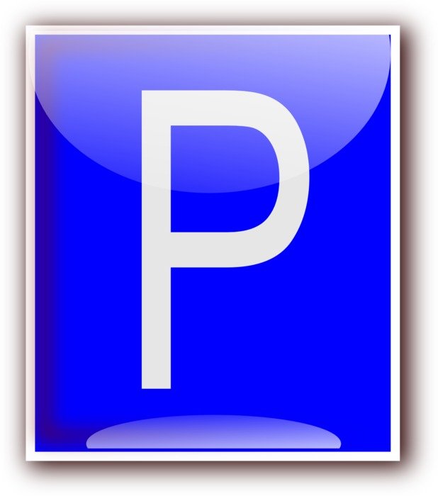 Picture of blue parking scape icon