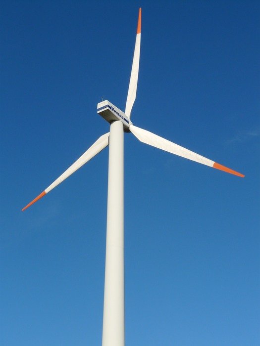 back side of the wind turbine
