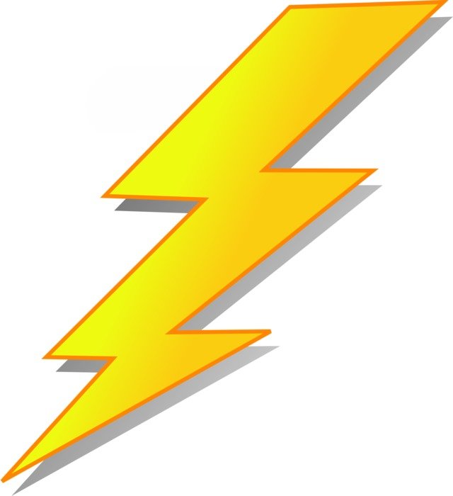 graphic image of yellow lightning