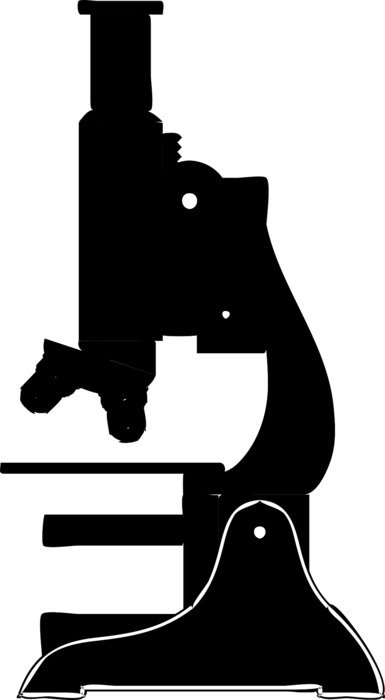 black microscope as a graphic image