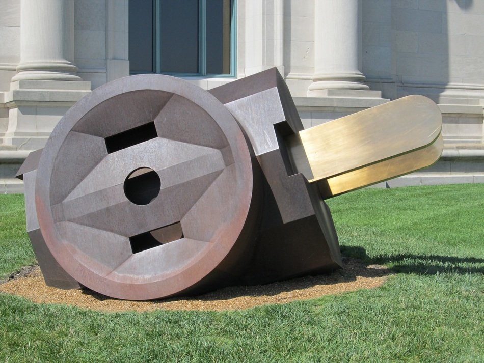 sculpture electric plug on the lawn