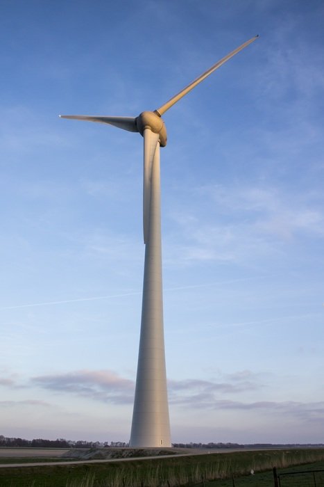 turbine at dusk
