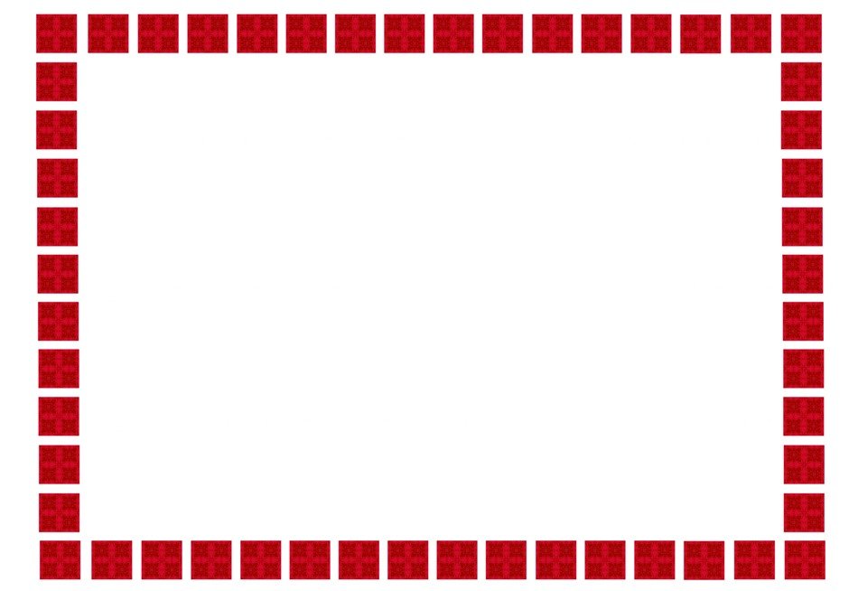 pattern with red frame