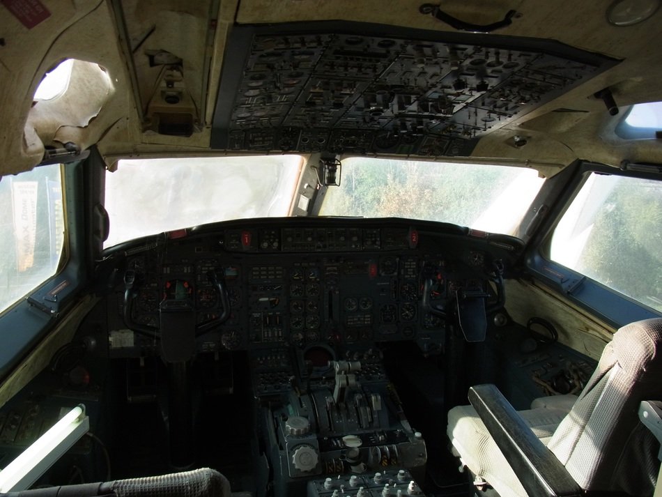 İnside of propeller plane