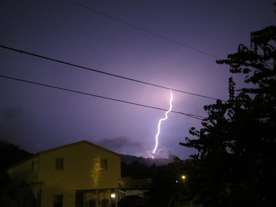 lightning in the sky