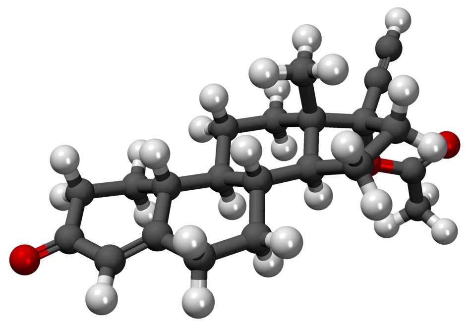 norethisterone acetate molecule drawing