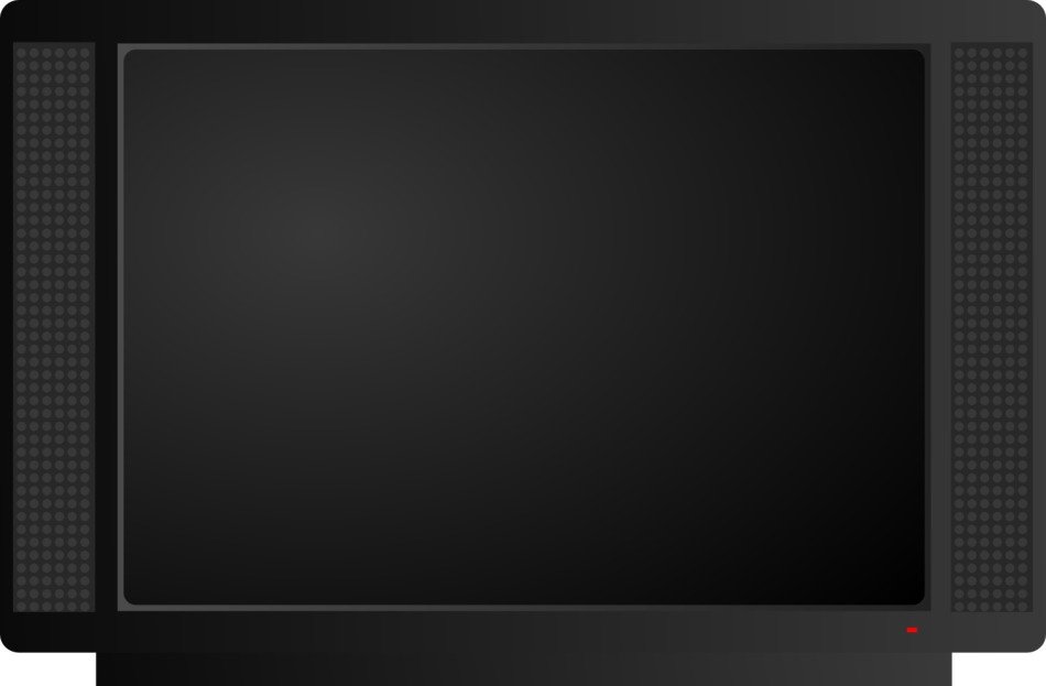 tv on white background
