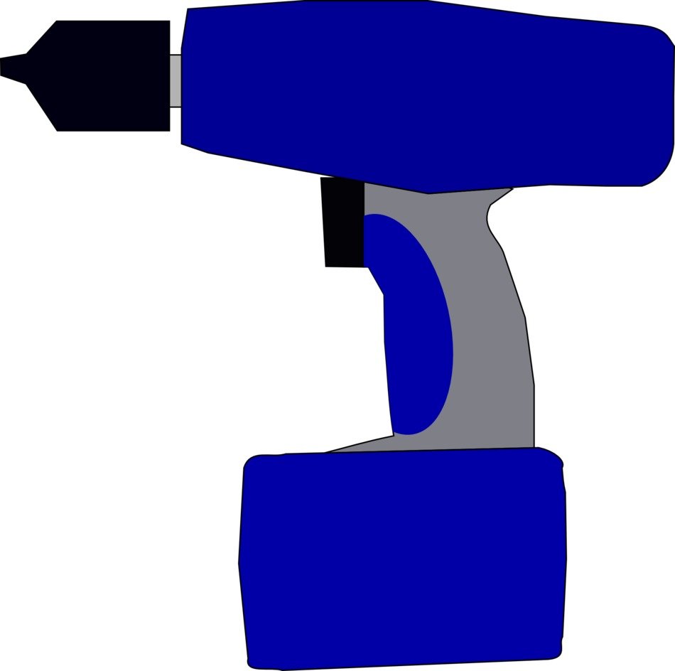 painted blue drill