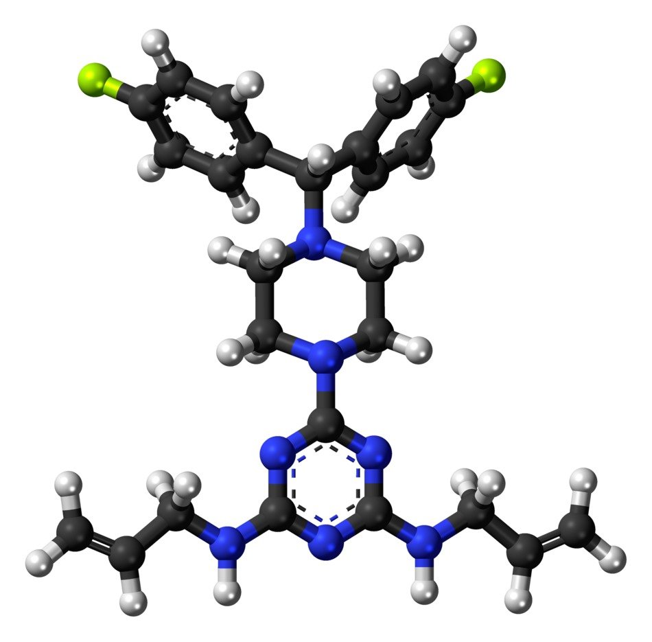 Almitrin molecule in chemistry