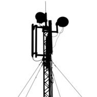 Silhouette mast antenna mobile communications