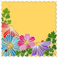 Springtime Colorful Paper Cut Flower