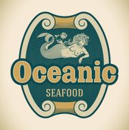 Mermaid seafood label N2