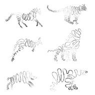 set of animals made from ribbon N2
