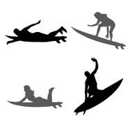 Vector silhouette of a people N307