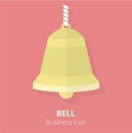 Business icon Bell Flat vector illustration