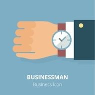 Business icon Businessman Flat vector illustration
