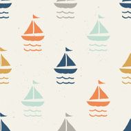 Seamless pattern ships